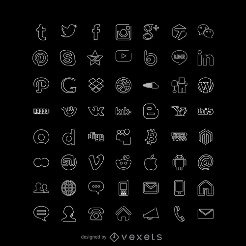 Slimline Social Icons