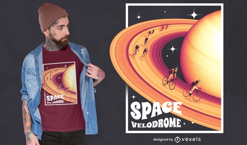 Space cycling tee PSD art