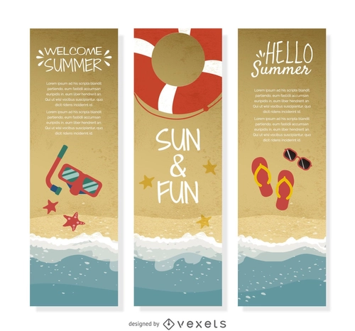 Summer Beach Banner Collection