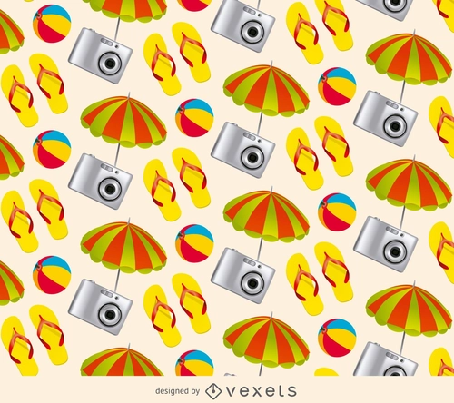 Summer Fun Beach Tourism Pattern