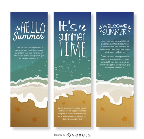 Summer Shoreline Beach Banner