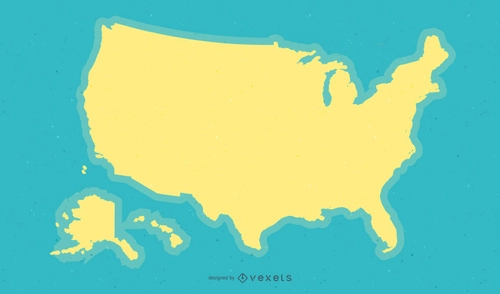 Yellow US Map Background