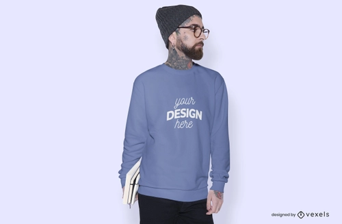 Sweatshirt mockup t-shirt model