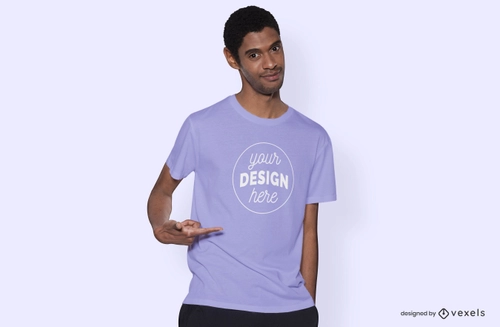 Tee design mockup for male