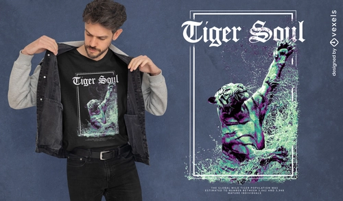 Tiger Leap Tee Design