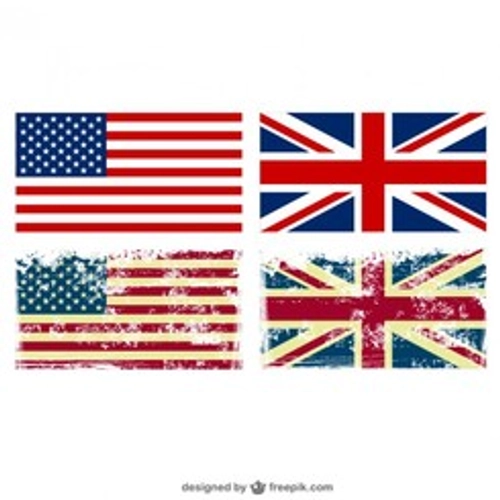 United States Great Birtain flags