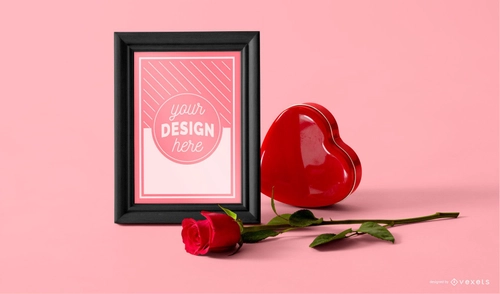 Valentine's Frame Love Mockup