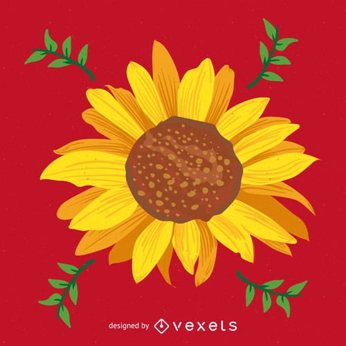 Vivid sunflower art piece