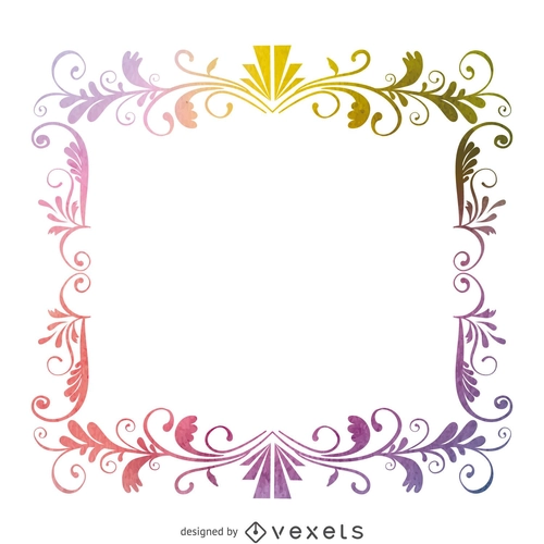 Watercolor frame accent