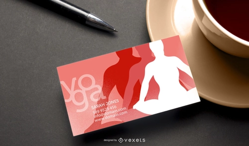 Yoga Biz Card Green Template