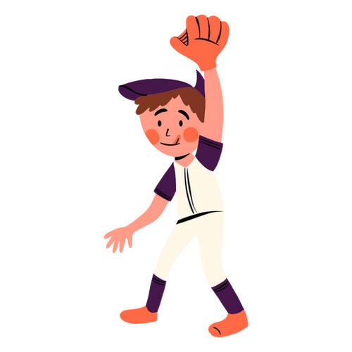 Active Baseball Kid PNG