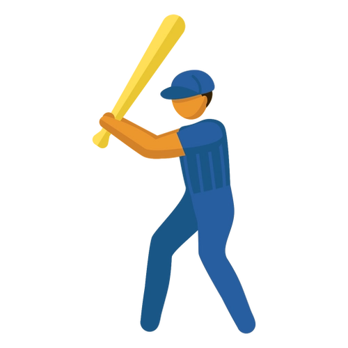 Baseball Bat Player PNG Icon