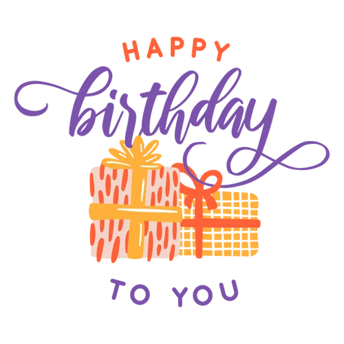 Birthday Wishes PNG Design