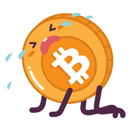 Bitcoin character currency icons cartoon art