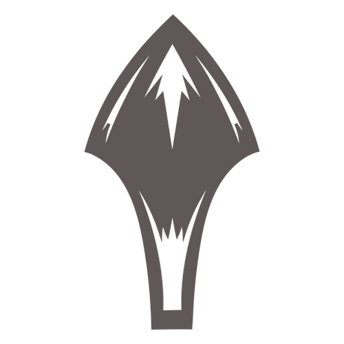 Black Gray Arrow Arrowhead Middle PNG