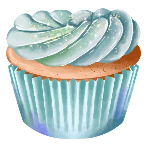 Blue Frosting Cupcake PNG