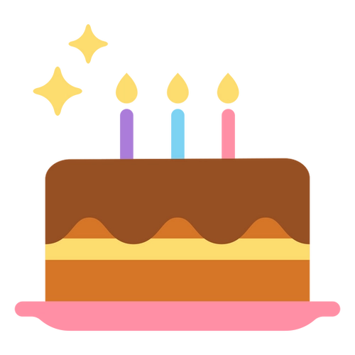 Cake & Candle Delight PNG