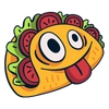 Cheerful Mexican food taco character vector illustration