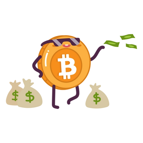 Crypto character money icon PNG art