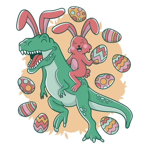 Easter Rex Bunny Fun PNG