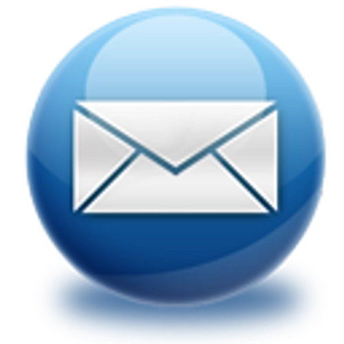 round blue email 