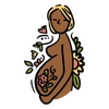 Expecting Mother Floral Belly PNG