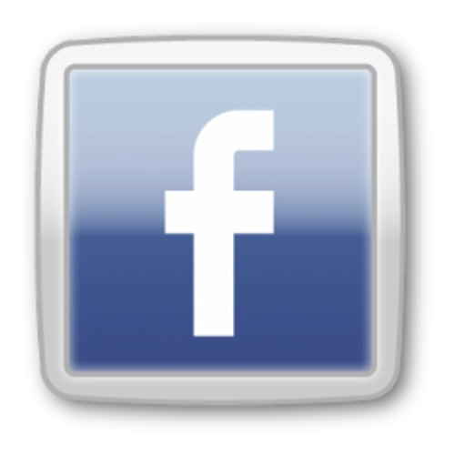 facebook logo with white frame