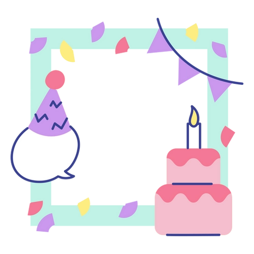 Festive Cake Frame Confetti