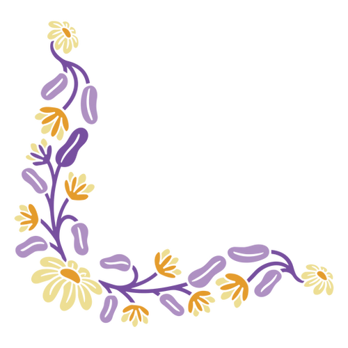 Floral Pattern in Purple and Yellow