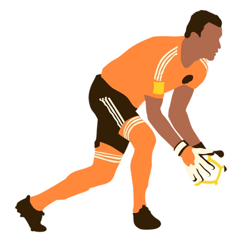 Football goalie flat sports PNG illustration