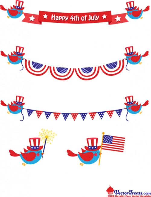 Free Vector Graphics to Celebrate the 4th of July