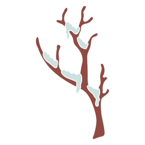 Frosty Tree Icon - Winter PNG