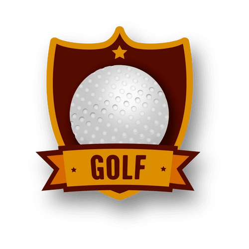 Golf Shield Label PNG