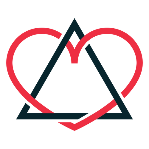 Heart Adoption Symbol PNG Black Red Triangle