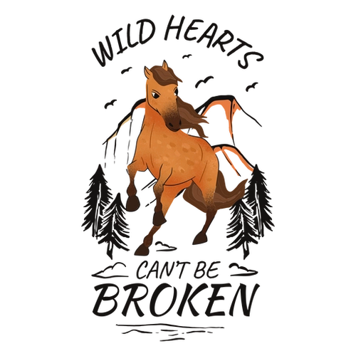 Heart Horse Quote Badge PNG