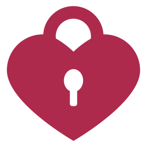 Heart lock symbol digital art