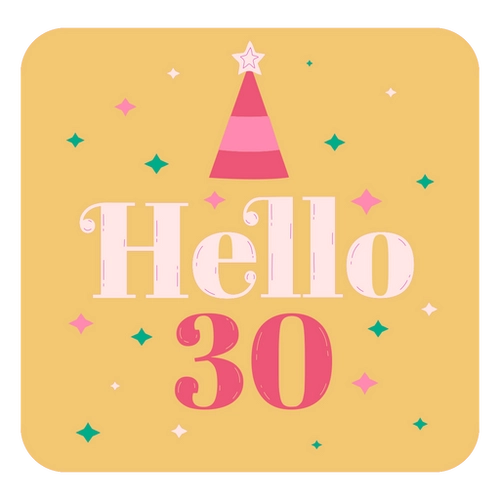 Hello30thBirthdaySticker