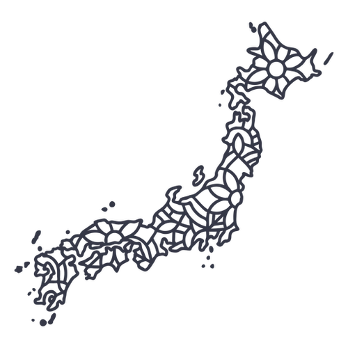 Japanese Mandala Map Stroke PNG