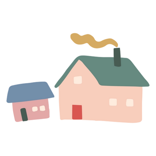 Minimalist Pink House Icon PNG