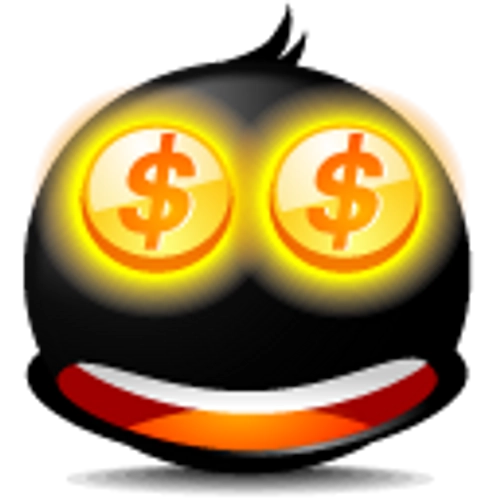 Emoticon with money eyes