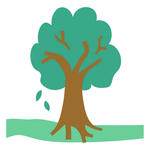 Nature Tree Flat Vector PNG