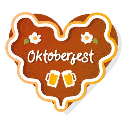 Oktoberfest Gingerbread Heart Design