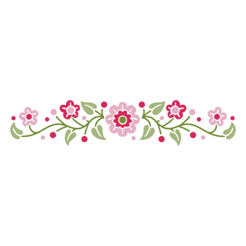 Pink floral border design