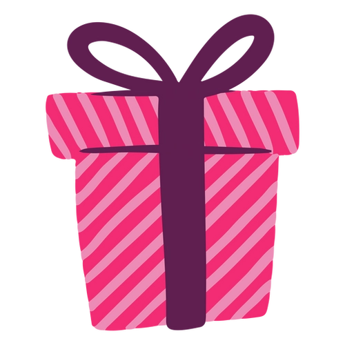 Pink Surprise Box PNG Design