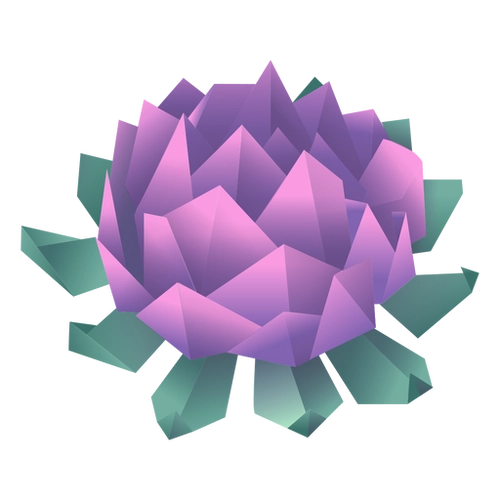 Purple Origami Flower PNG