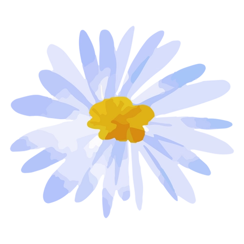 Purple Petals Watercolor Daisy PNG Art