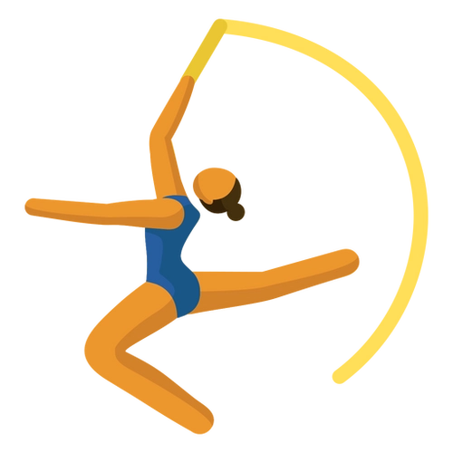 Rhythmic Gymnast Flat PNG Art