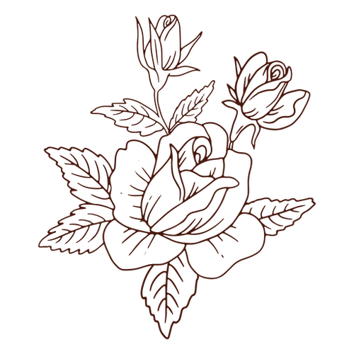 Rose Icon PNG Nature Design