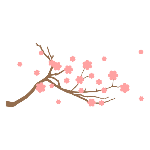 Sakura Nature PNG Branch Design