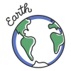 Simple Earth Planet Solar PNG Art